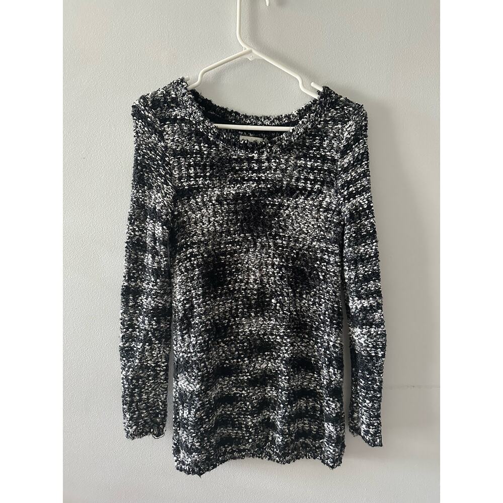 Charming Charlie Sweater Women's Small Gray Chunky Knit Winter Cozy Marled